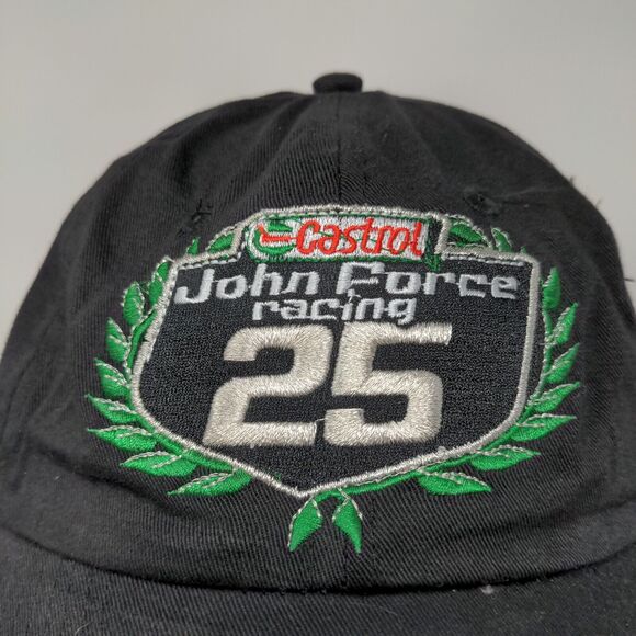 John Force Racing Castrol Oil 25 Year Celebration Slideback Cap Hat Black - Picture 4 of 11
